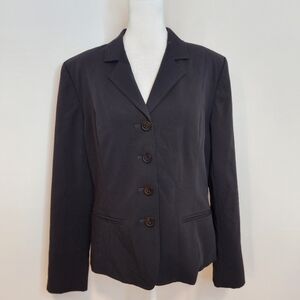Worthington Works Stretch Separates Womens 8 Black Blazer Long Sleeve Career